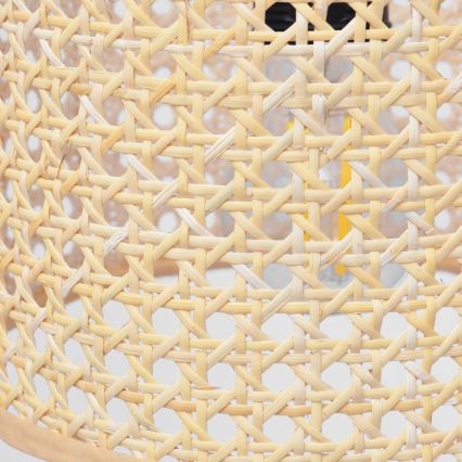 Ljuskrona med textilsladd ALBA 1xE27/15W/230V diameter 45 cm rotting/svart