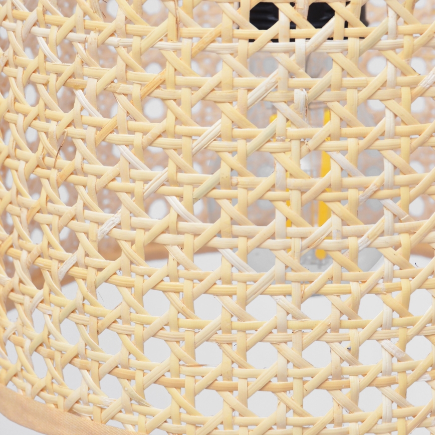 Ljuskrona med textilsladd ALBA 3xE27/15W/230V rotting/svart