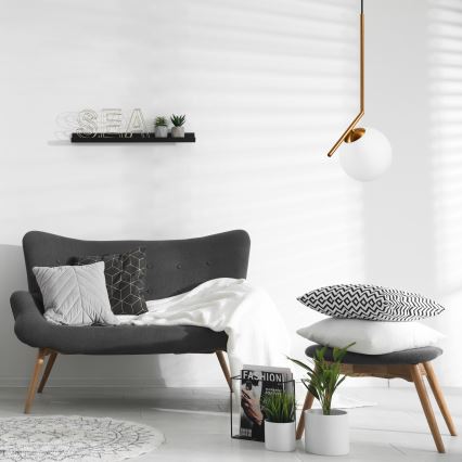 Ljuskrona med textilsladd AMBER 1xG9/5W/230V 130 cm