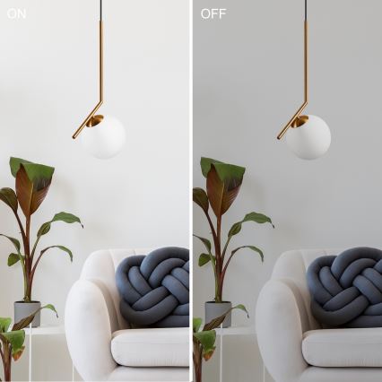 Ljuskrona med textilsladd AMBER 1xG9/5W/230V 130 cm