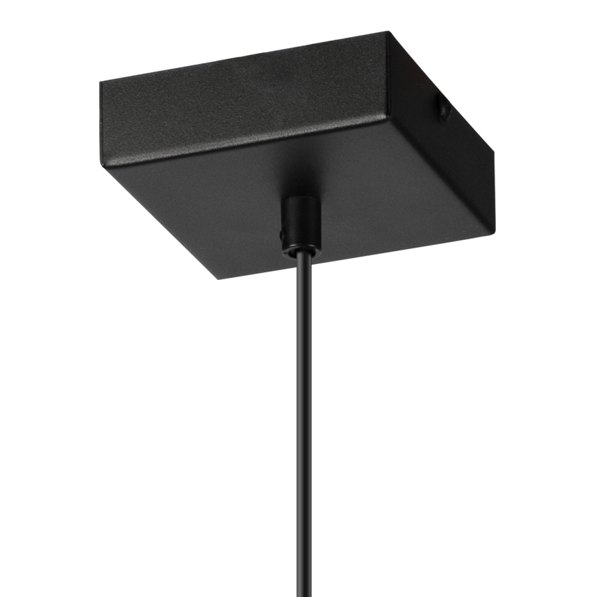 Ljuskrona med textilsladd ASTRID 1xE27/60W/230V matt svart