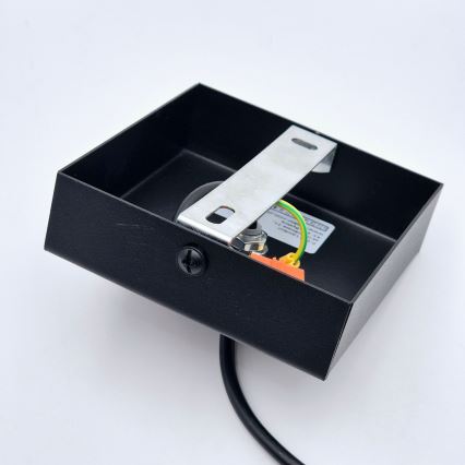 Ljuskrona med textilsladd ASTRID 1xE27/60W/230V matt svart