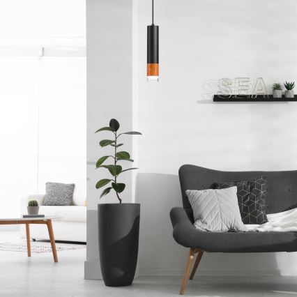 Ljuskrona med textilsladd AURELIA 1xGU10/10W/230V