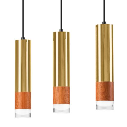 Ljuskrona med textilsladd AURELIA 3xGU10/10W/230V