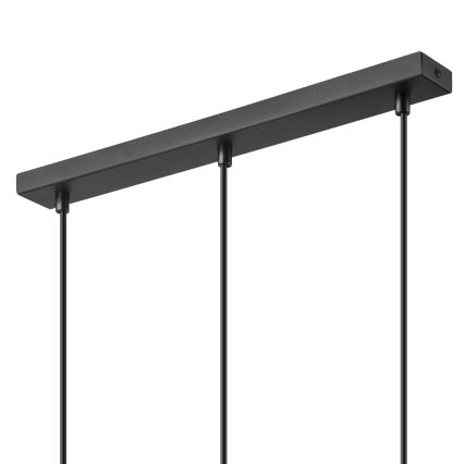 Ljuskrona med textilsladd AURELIA 3xGU10/10W/230V