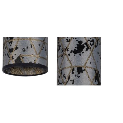 Ljuskrona med textilsladd AVALO 2xE27/60W/230V diameter 20 cm grå/svart