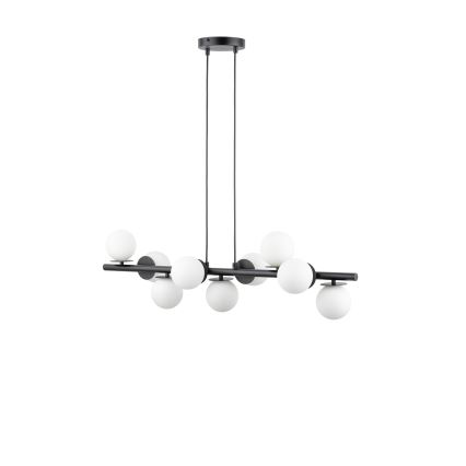 Ljuskrona med textilsladd AVOLA 9xG9/12W/230V svart