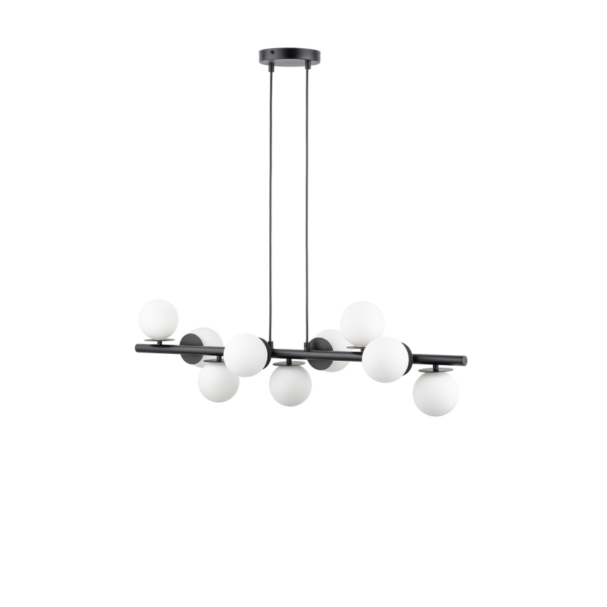 Ljuskrona med textilsladd AVOLA 9xG9/12W/230V svart