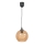 Ljuskrona med textilsladd BALL 1xE27/60W/230V diameter 20 cm beige