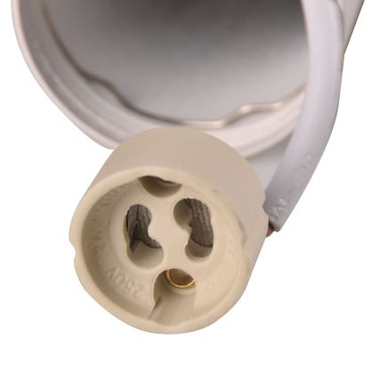 Ljuskrona med textilsladd BAMBOO 1xGU10/10W/230V vit