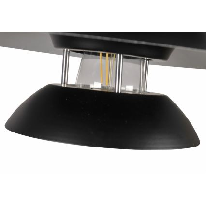 Ljuskrona med textilsladd BERIT 1xE27/20W/230V svart