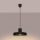 Ljuskrona med textilsladd BILO 1xE27/15W/230V diameter 35 cm svart