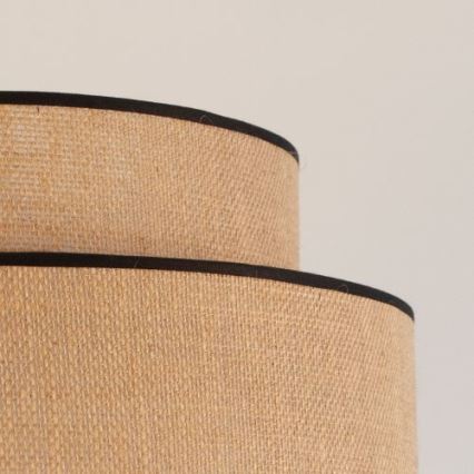 Ljuskrona med textilsladd BOHO 1xE27/60W/230V diameter 40 cm beige