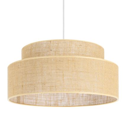 Ljuskrona med textilsladd BOHO 1xE27/60W/230V diameter 40 cm beige