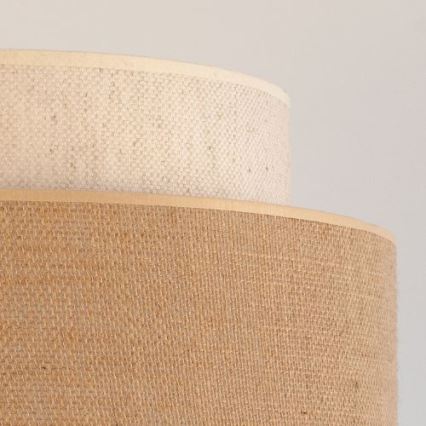 Ljuskrona med textilsladd BOHO 1xE27/60W/230V diameter 40 cm grädde/beige