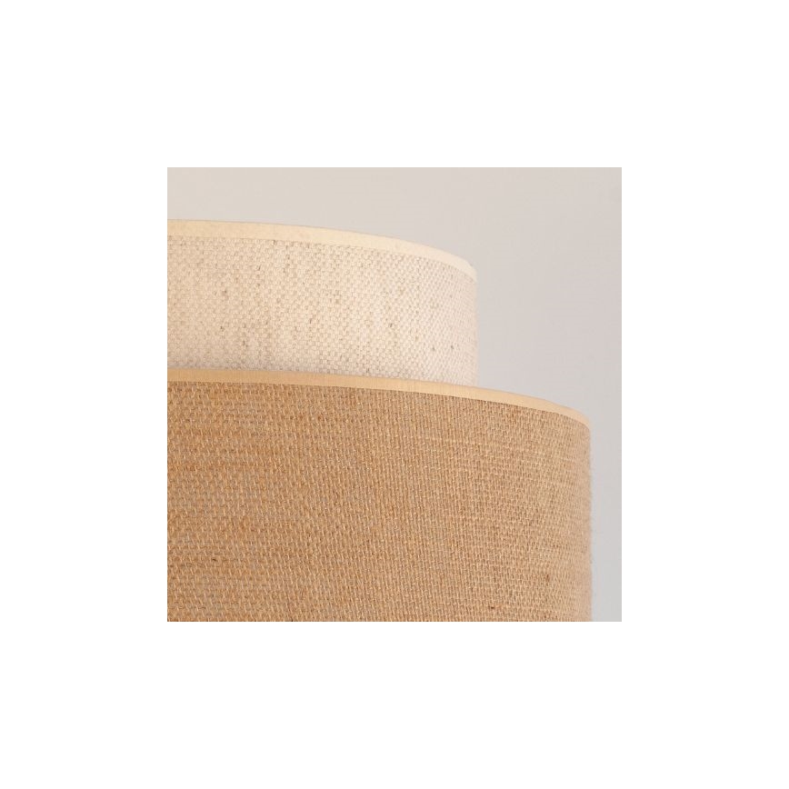 Ljuskrona med textilsladd BOHO 1xE27/60W/230V diameter 40 cm grädde/beige