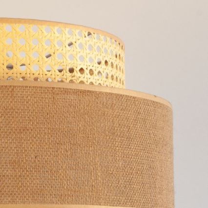 Ljuskrona med textilsladd BOHO 1xE27/60W/230V diameter 40 cm rotting