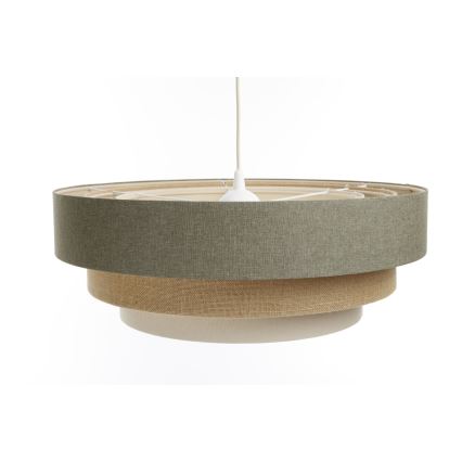 Ljuskrona med textilsladd BOHO TRINITI 1xE27/60W/230V grå/beige/grädde