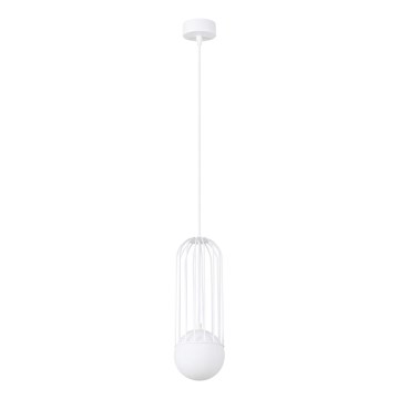 Ljuskrona med textilsladd BRINA 1xG9/8W/230V vit