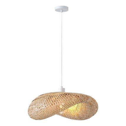 Ljuskrona med textilsladd CALYPSO 1xE27/15W/230V bambu