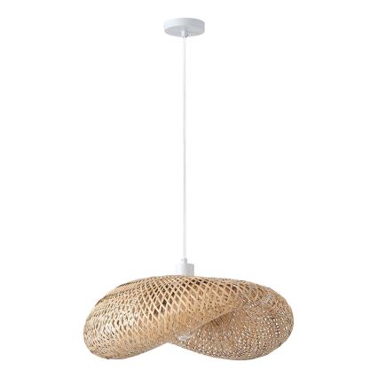 Ljuskrona med textilsladd CALYPSO 1xE27/15W/230V bambu