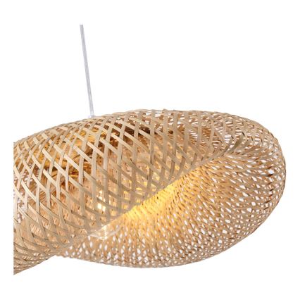 Ljuskrona med textilsladd CALYPSO 1xE27/15W/230V bambu