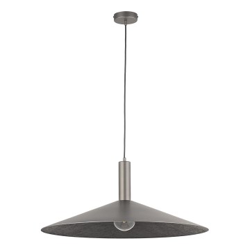 Ljuskrona med textilsladd CAPRI 1xE27/15W/230V diameter 70 cm antracit/grå