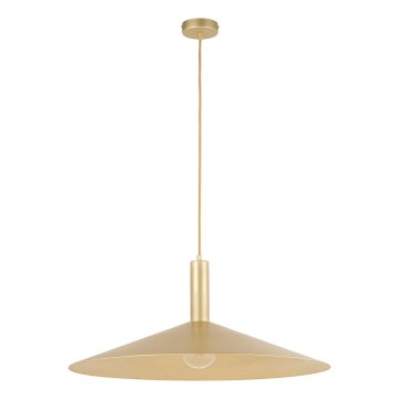 Ljuskrona med textilsladd CAPRI 1xE27/15W/230V diameter 70 cm guld
