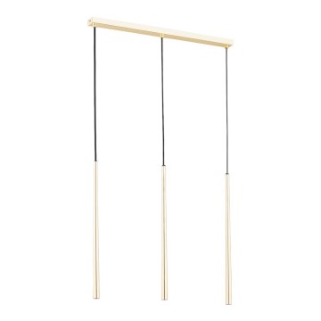 Ljuskrona med textilsladd CARMEN 3xG9/40W/230V guld