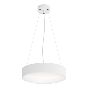 Ljuskrona med textilsladd CLEO 3xE27/24W/230V diameter 40 cm vit