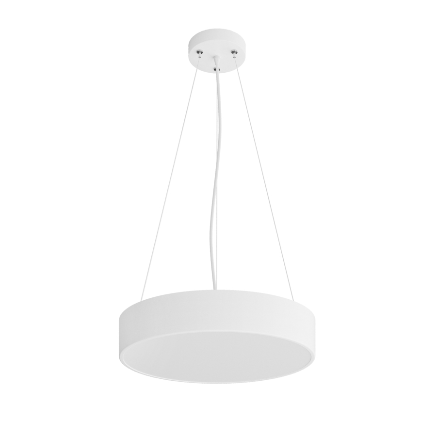 Ljuskrona med textilsladd CLEO 3xE27/24W/230V diameter 40 cm vit