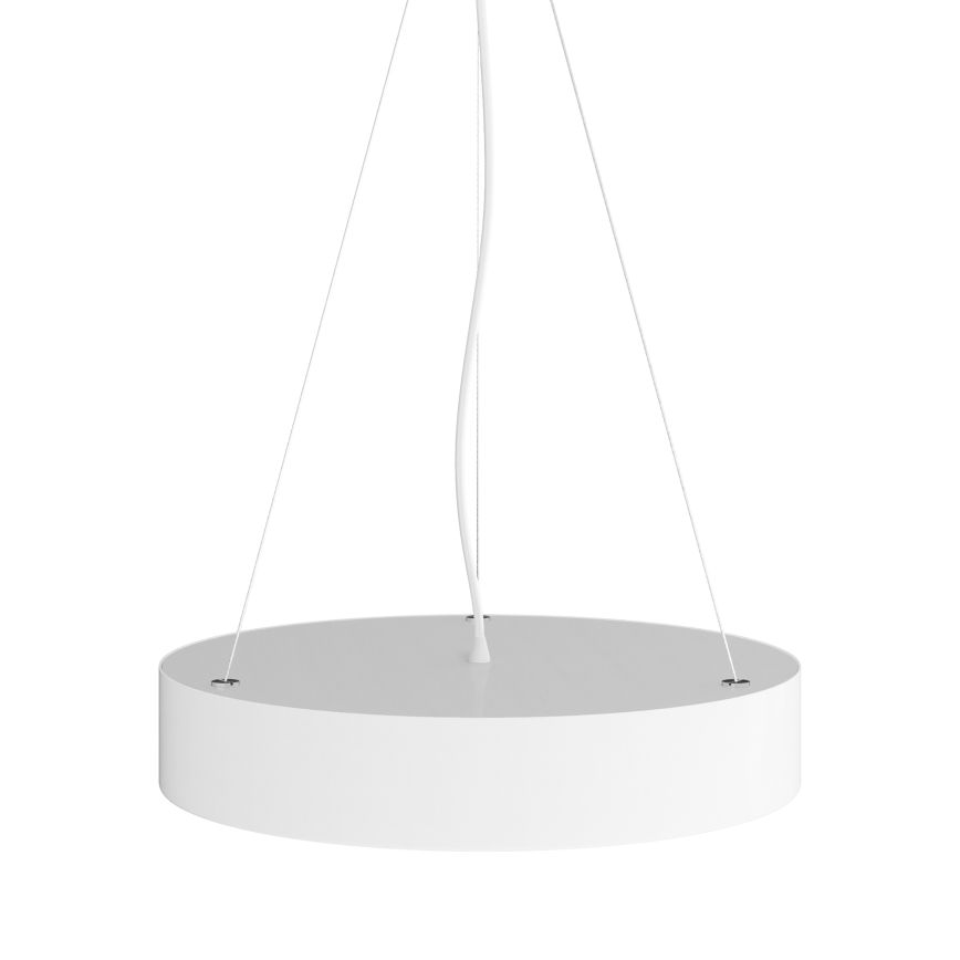 Ljuskrona med textilsladd CLEO 3xE27/24W/230V diameter 40 cm vit