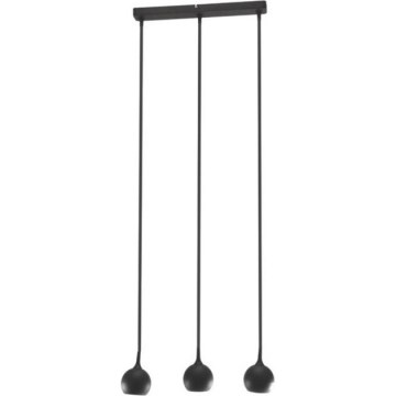 Ljuskrona med textilsladd COLM 3xGU10/30W/230V svart