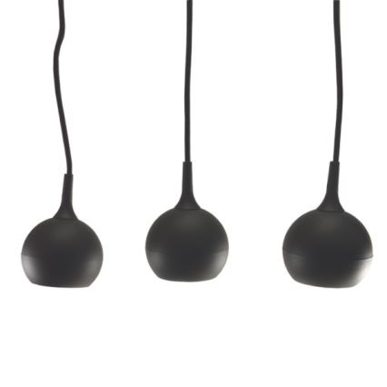 Ljuskrona med textilsladd COLM 3xGU10/30W/230V svart