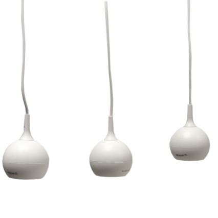 Ljuskrona med textilsladd COLM 3xGU10/30W/230V vit