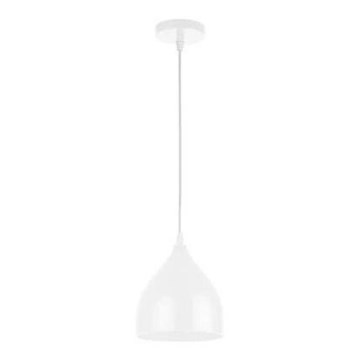 Ljuskrona med textilsladd COMO 1xE27/60W/230V diameter 17 cm vit
