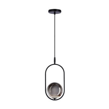 Ljuskrona med textilsladd CORDEL 1xG9/28W/230V svart/rökig svart