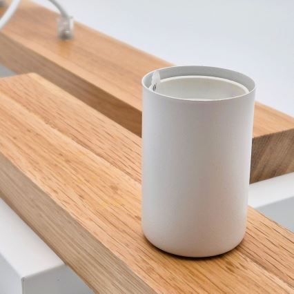 Ljuskrona med textilsladd CORTINA 4xE27/15W/230V vit/ek