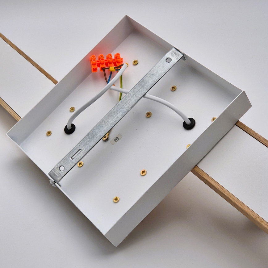 Ljuskrona med textilsladd CORTINA 4xE27/15W/230V vit/ek