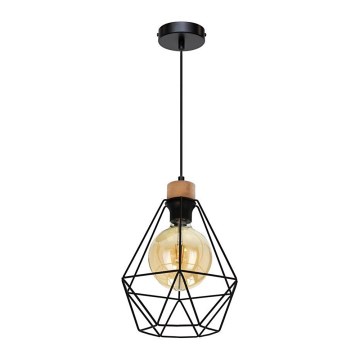 Ljuskrona med textilsladd DIAMENT 1xE27/60W/230V ek