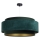 Ljuskrona med textilsladd DOBLO 1xE27/60W/230V diameter 60 cm grön/guld