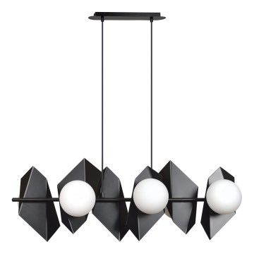 Ljuskrona med textilsladd DRIFTON 6xE14/10W/230V svart