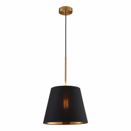 Ljuskrona med textilsladd ELENA 1xE27/20W/230V svart