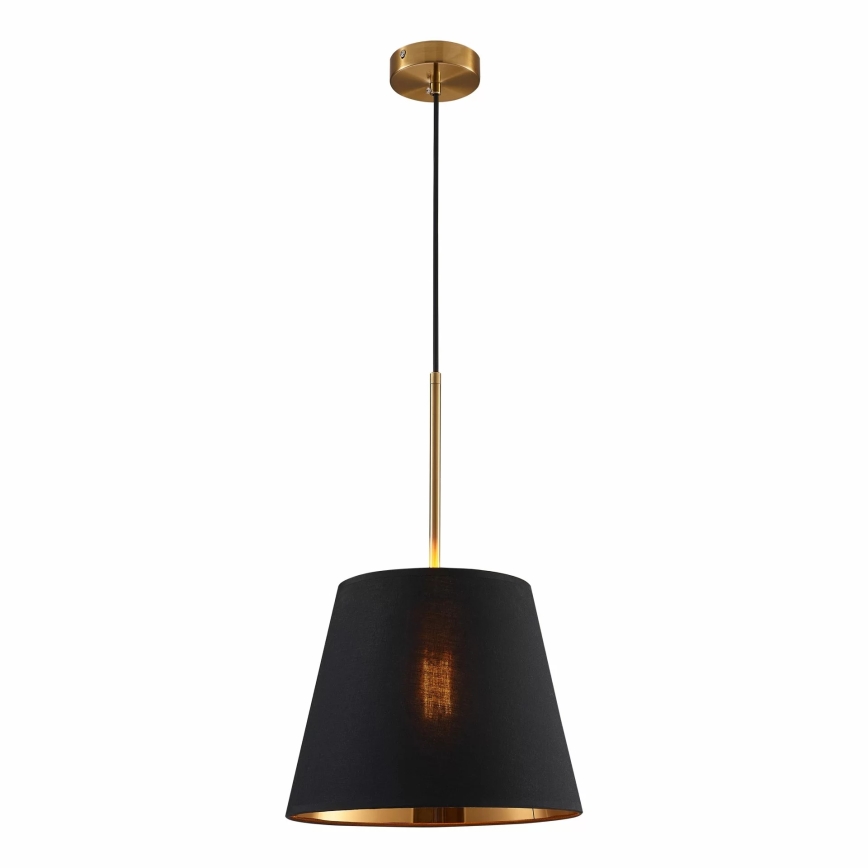 Ljuskrona med textilsladd ELENA 1xE27/20W/230V svart