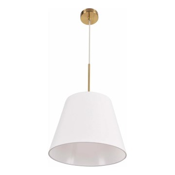 Ljuskrona med textilsladd ELENA 1xE27/20W/230V vit