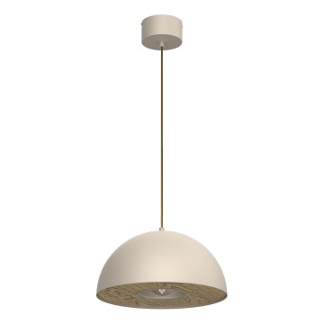 Ljuskrona med textilsladd ELGUND 1xE27/15W/230V diameter 35 cm beige