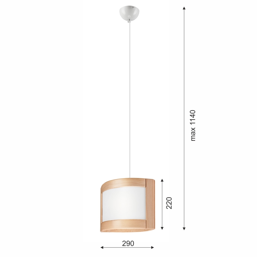 Ljuskrona med textilsladd ELODIE 1xE27/60W/230V ek