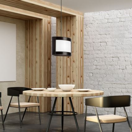 Ljuskrona med textilsladd ELODIE 1xE27/60W/230V ek