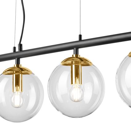 Ljuskrona med textilsladd ELOISE 4xE14/15W/230V