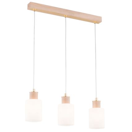 Ljuskrona med textilsladd EVIC 3xE27/60W/230V